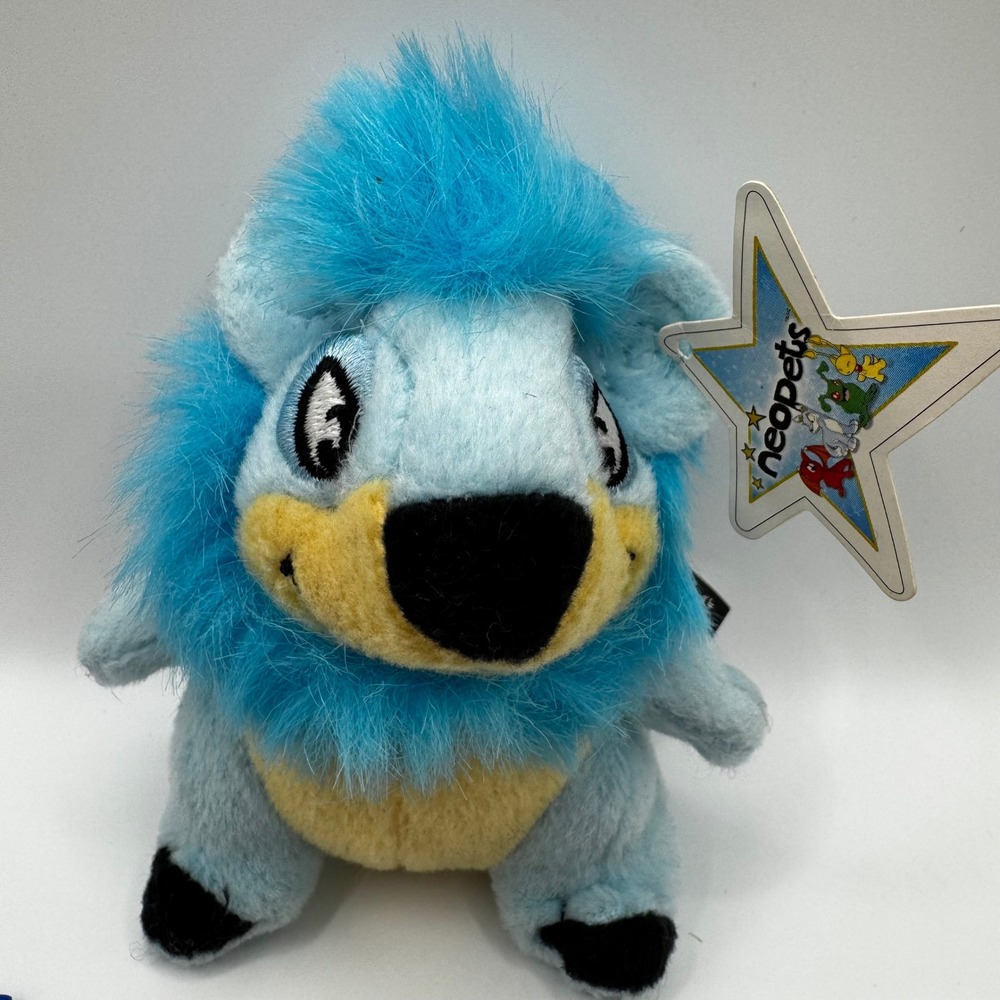 VINTAGE Neopets Blue Yurble Mini Plush 2004 McDonalds‎ Happy Meal Toy